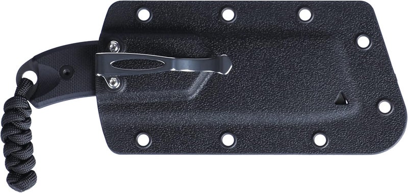 CRKT Razel Compact Fixed Blade Knife with Sheath: D2 Steel Blade with Veff Flat Top Serrations, G10 Handle, 4036 - Image 3